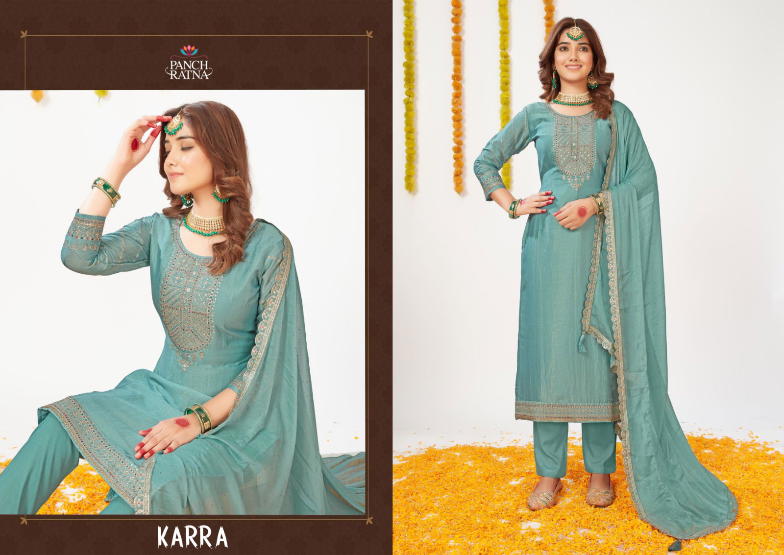 Karra By Panch Ratna Embroidery Wholesale Dress Material In India 